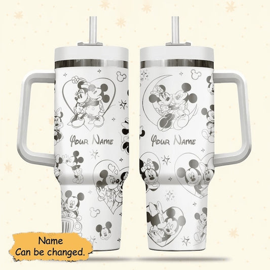 Love Mouse Personalized Mouse Tumbler With Handle 0224