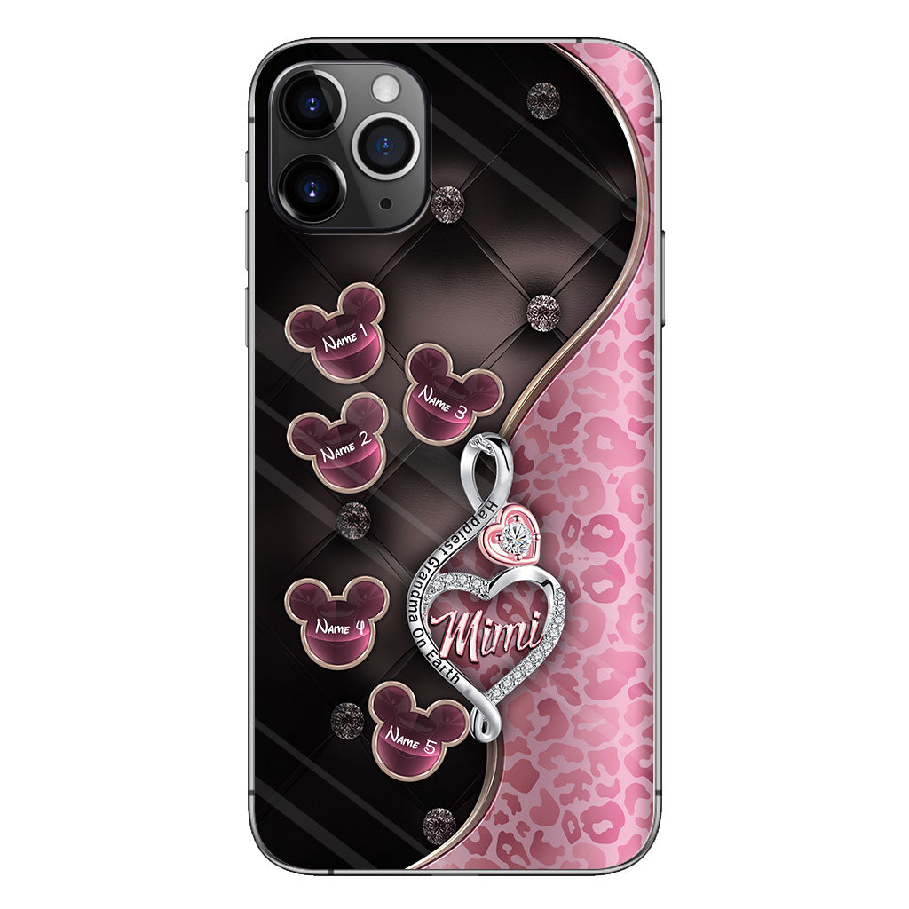 Happiest Grandma On Earth Rose Gold - Personalized Mother's Day Grandma Phone Case