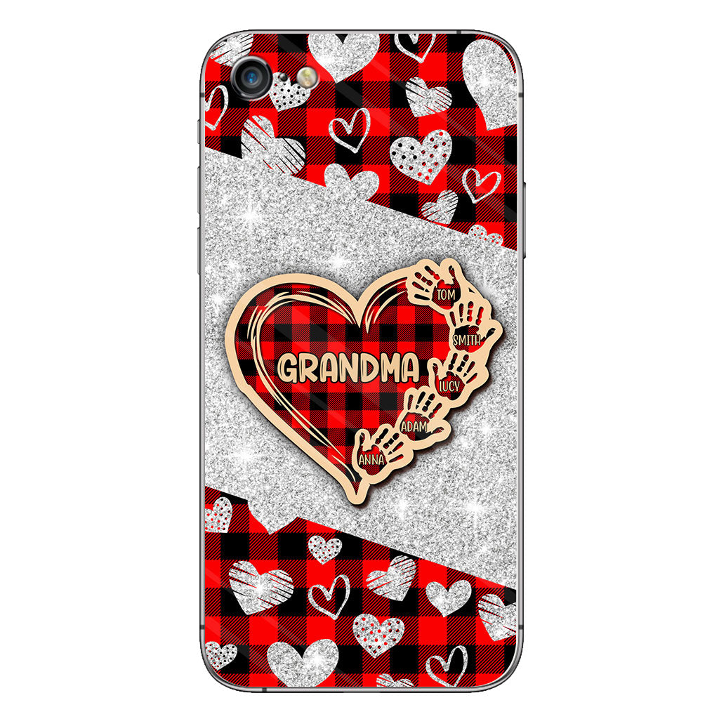 Valentine Heart Grandma - Personalized Grandma Phone Case