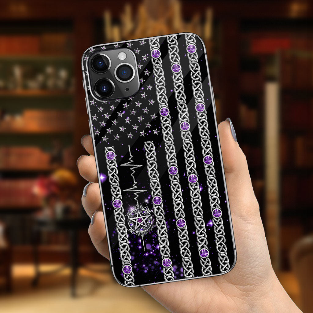 Witch Vibes Purple Pentagram Personalized Phone Case
