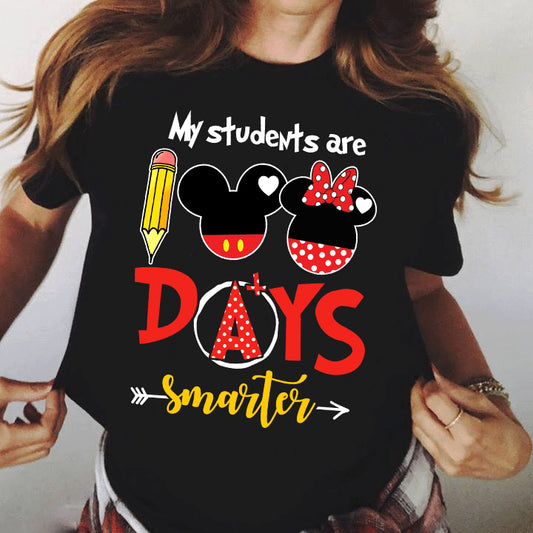 My Students Are 100 Days Smarter Mouse T-shirt & Hoodie 0224