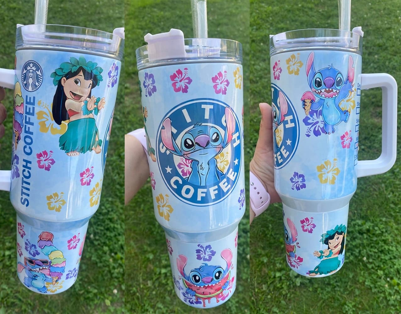Love Coffee Ohana Tumbler With Handle 0224