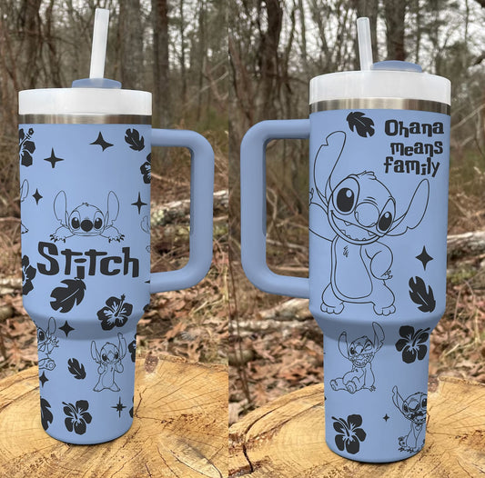 Ohana Means Family Ohana Tumbler With Handle 0224