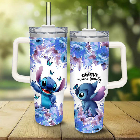 Ohana Means Family Ohana Tumbler With Handle 0224
