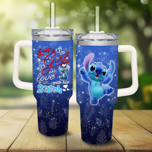 Love Ohana Ohana Tumbler With Handle 0224
