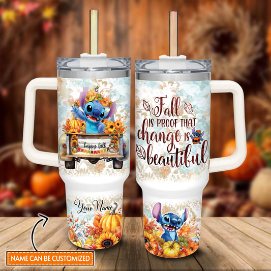 Change Is Beautiful Personalized Ohana Tumbler With Handle 0224