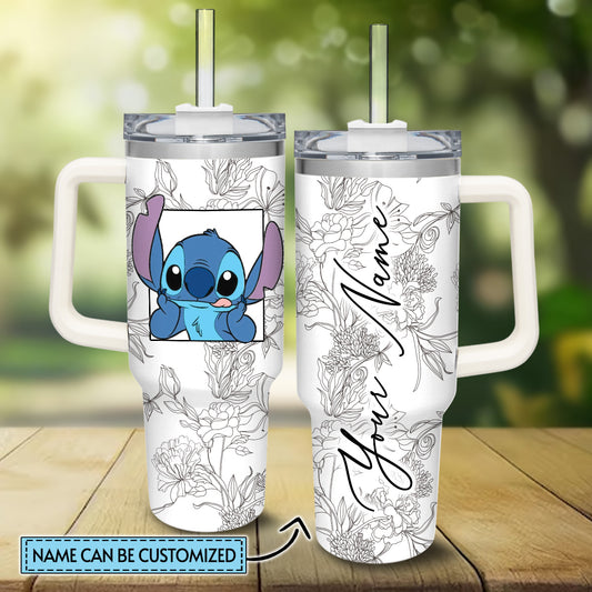 Love Ohana Personalized Ohana Tumbler With Handle 0224