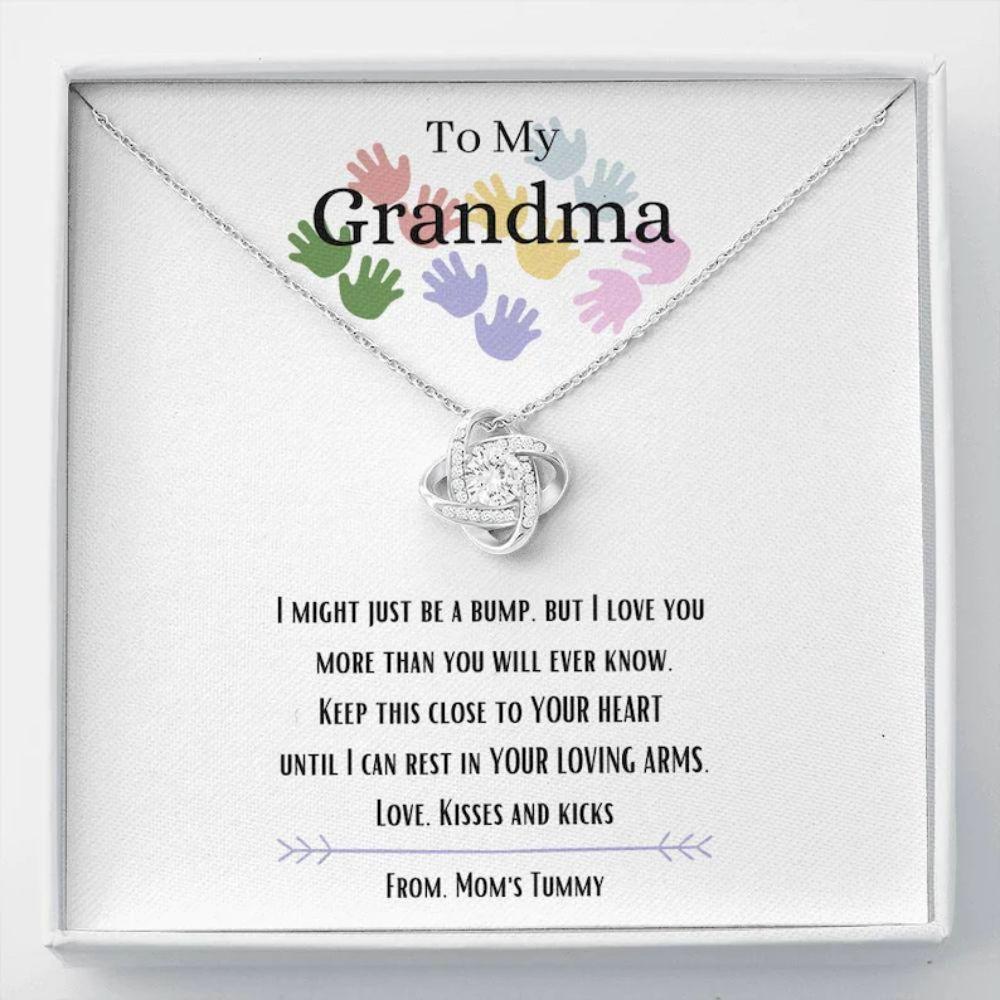 To My Grandma I Love You New Grandma Gift Gifts For Expectant Grandmother - Grandma Love Knot Necklace 0921